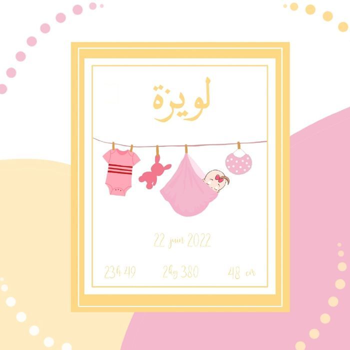 Affiche de naissance personnalisée