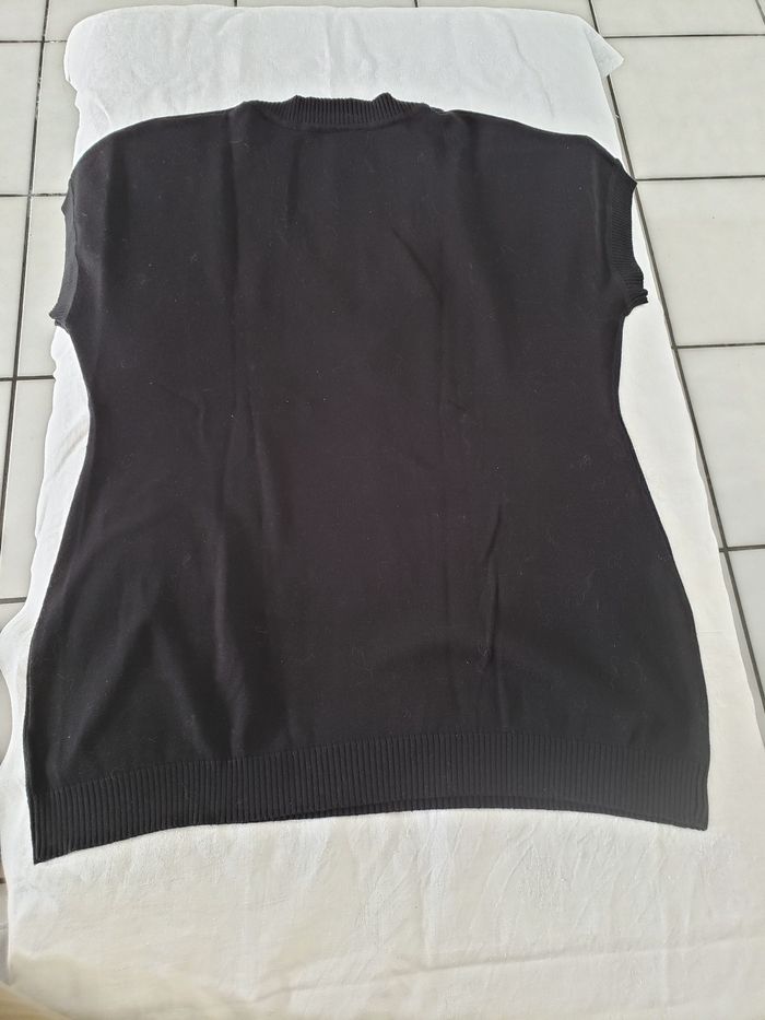 Pull léger noir manches courtes oversize - photo numéro 5