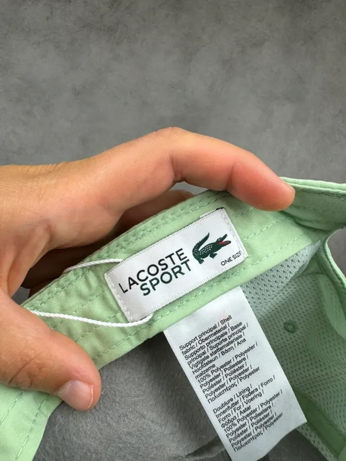 Casquette Lacoste Sport Tennis Vert et Blanc Neuf - photo numéro 7