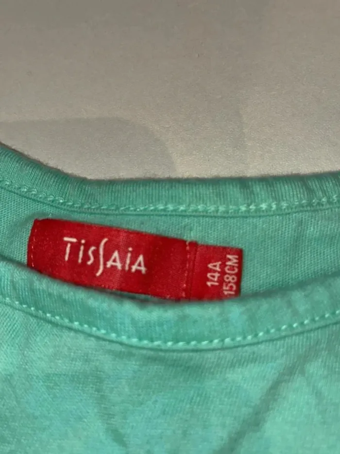 Top à bretelles bleu/vert - Taille 14 ans (Tissaia) - photo numéro 4