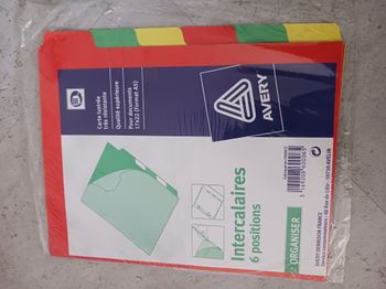 intercalaires colorés 6 positions Avery Neuf filmé