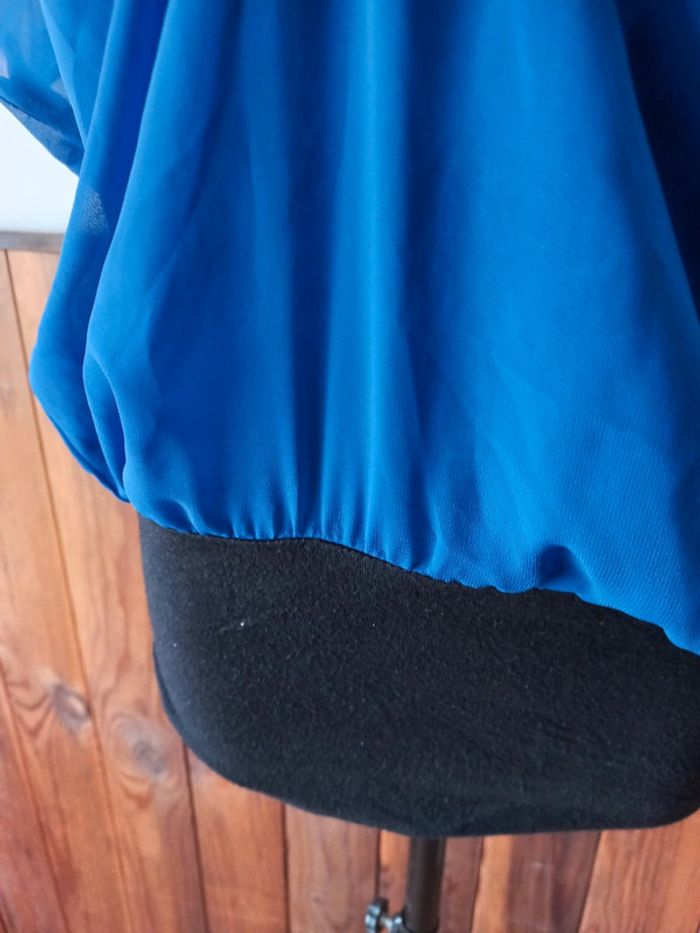 Blouse voile bleu - photo numéro 3