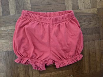 Short bloomer rouge rose fuchsia 6 mois