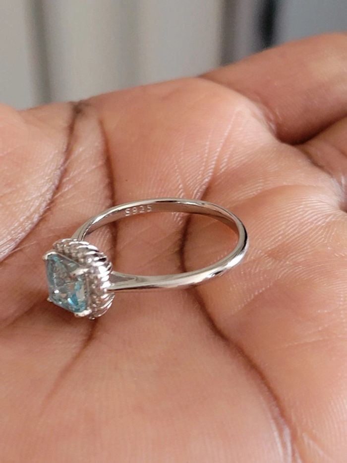 Bague aigue marine pierre naturelle argent s925 - photo numéro 11