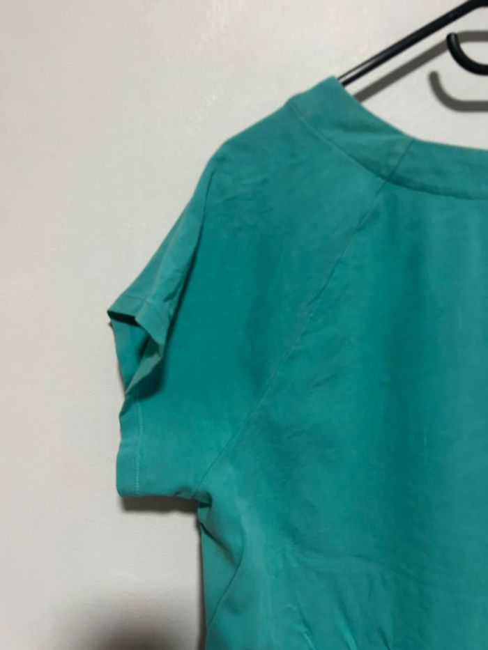 Jolie blouse vert/bleu manches courtes • Ralph Lauren • Taille XL - photo numéro 12