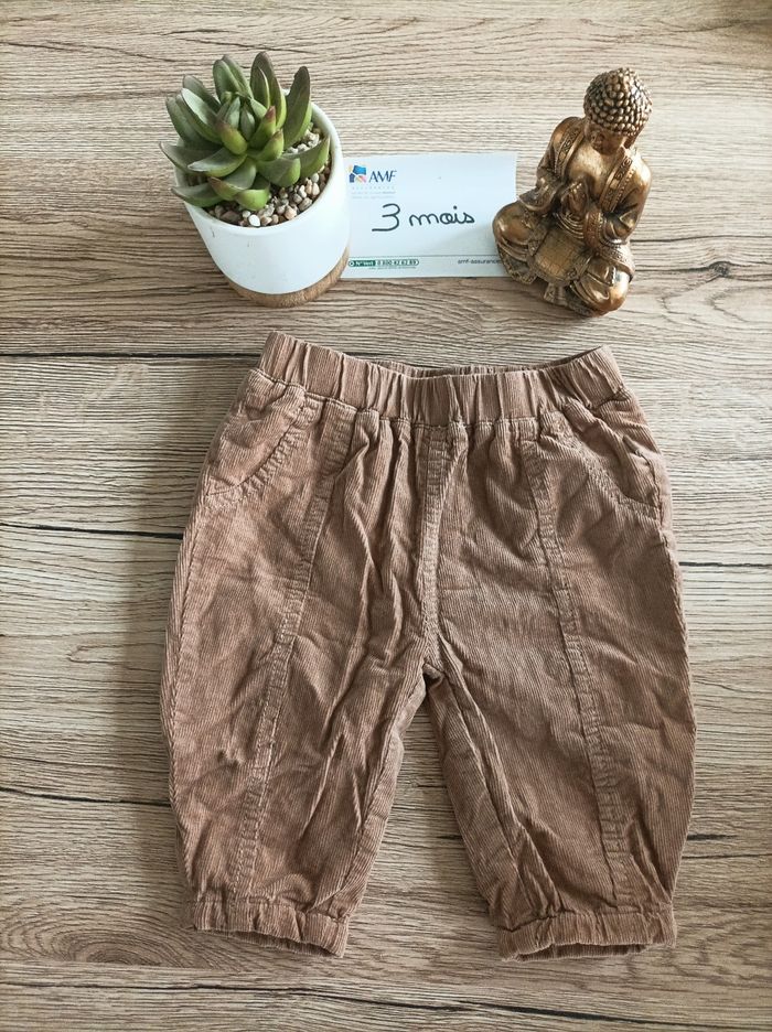 Pantalon sarouel velours garçon 3 mois