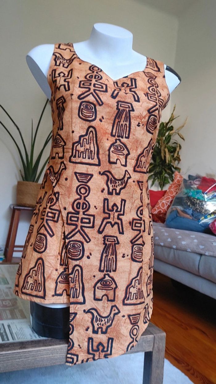 Haut top tunique sans manche tissu africain wax Batiq Sénégal - photo numéro 8