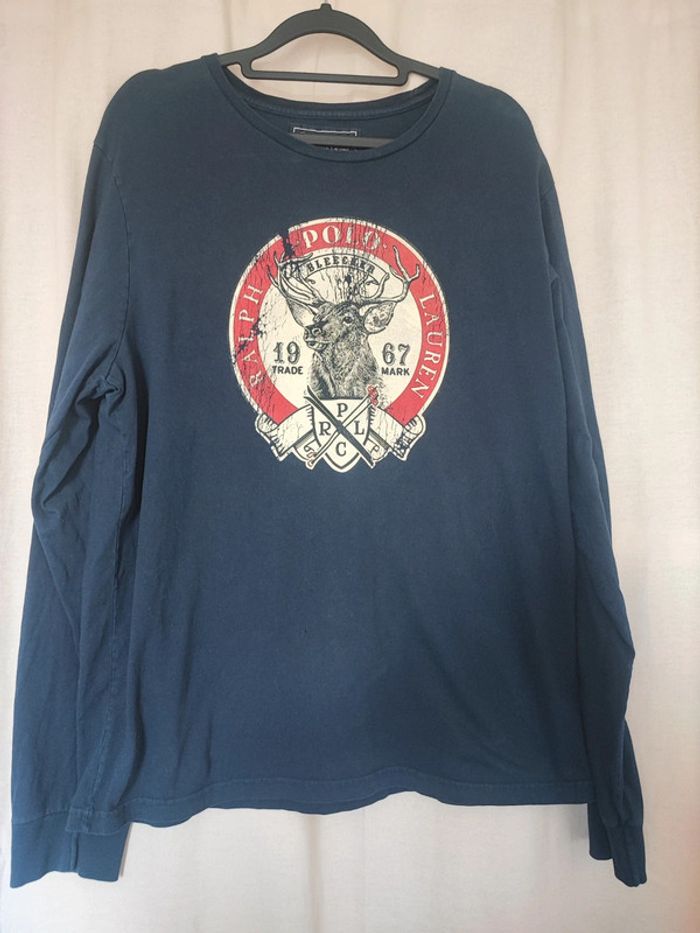 Sweat-shirt manche longue men' vntg polo Ralf Lauren 1967 - photo numéro 2