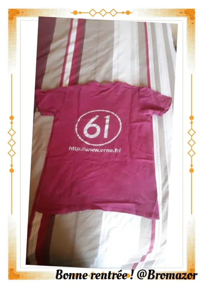 T-shirt "les Elles de l'Orne" fuchsia chiné taille S - photo numéro 4