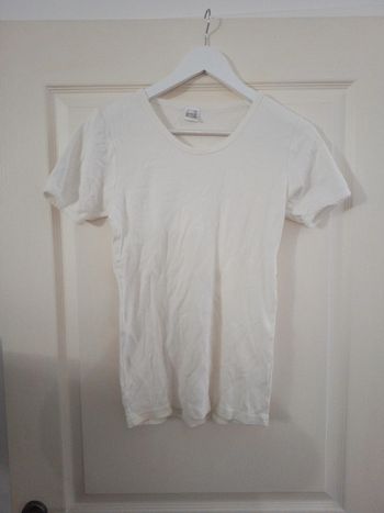 T-shirt chemisette taille 39 40 coloris blanc en coton