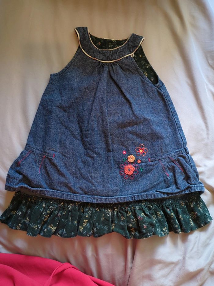 Robe jean et velours