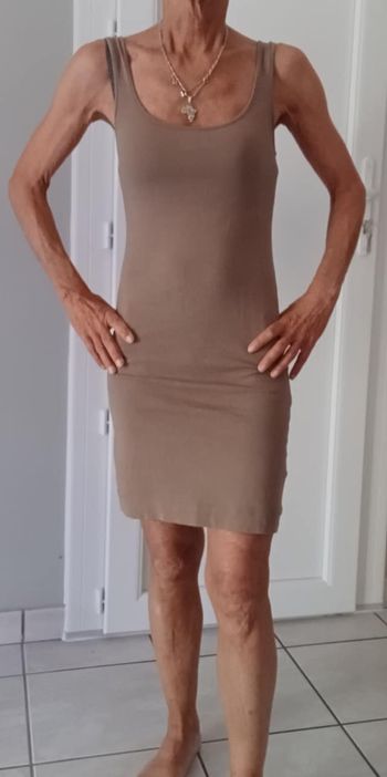robe basic beige xxs