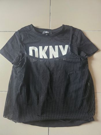 Tee-shirt noir DKNY fille
