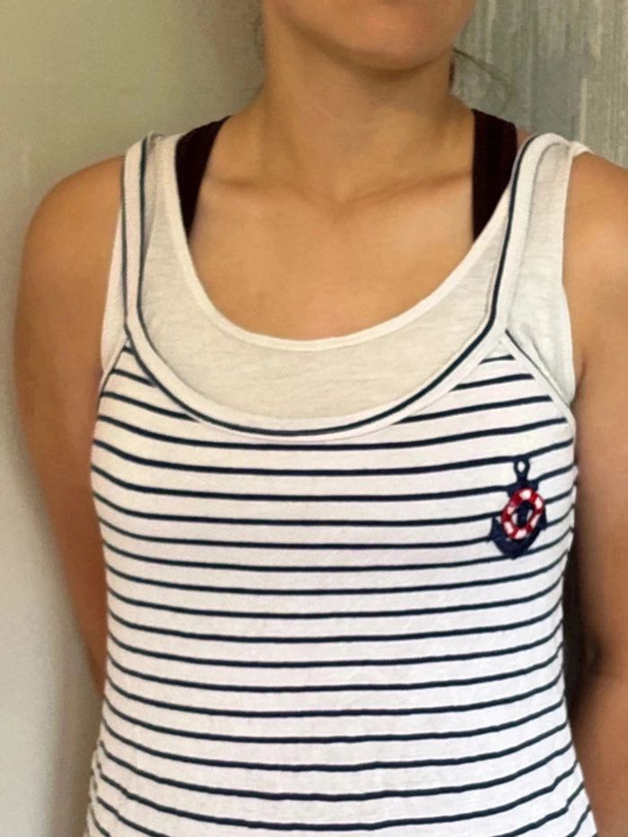 Robe marinière avec brassière taille 38 marque camaïeu• - photo numéro 3