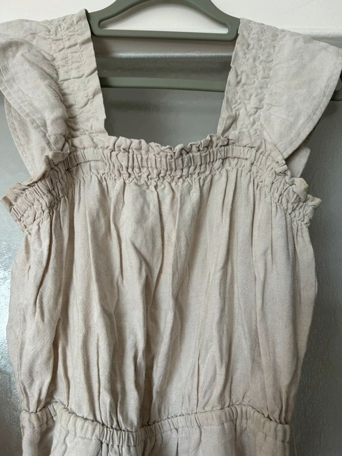 combinaison beige à volant à bretelle avec ceinture XS  h&m neuf - photo numéro 5