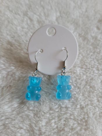 Boucle d’oreille haribo bleu