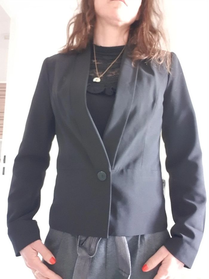 Veste tailleur haut gilet pimkie noir taille 36 - photo numéro 4