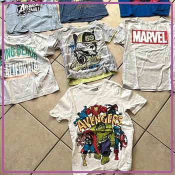 Lot 7 t-shirt enfant 6-8 ans