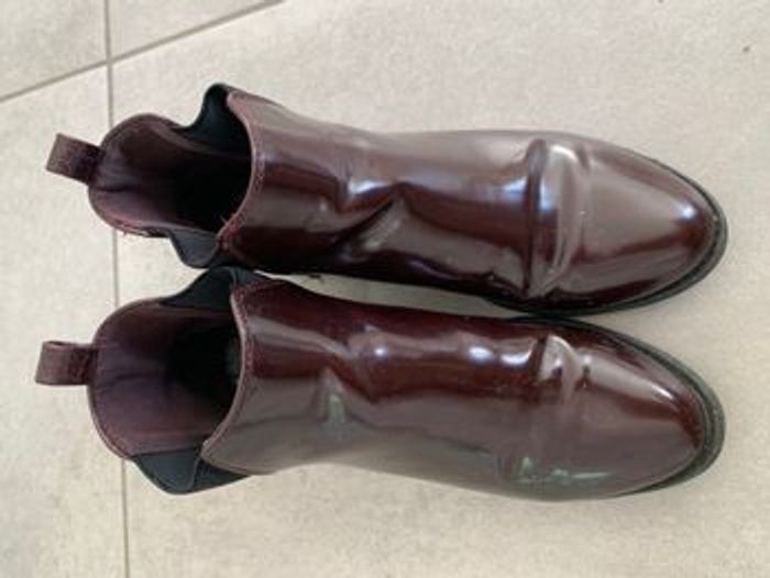 Bottes vernies bordeaux taille 37 - photo numéro 2