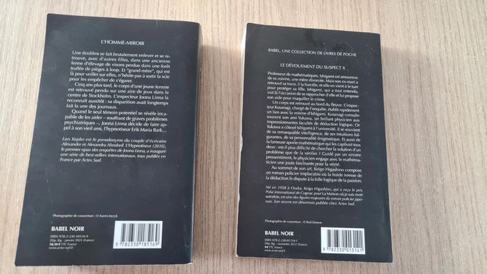 Lot 2 livres policiers Babel Noir - photo numéro 2