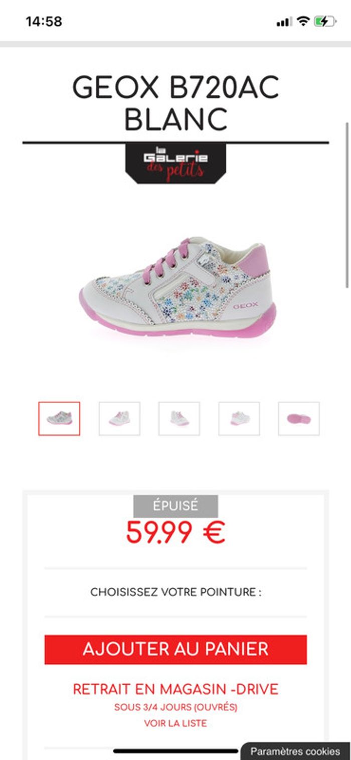 Chaussures Geox cuir 22 - photo numéro 5