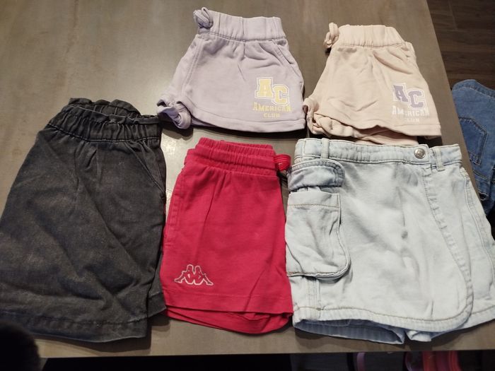 Lot de 5 short et jupe fille 6 ans
