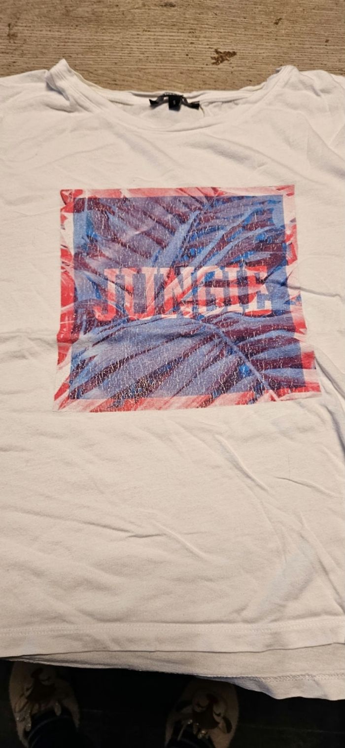 T shirt blanc pour ado, Liberto, taille S - photo numéro 2