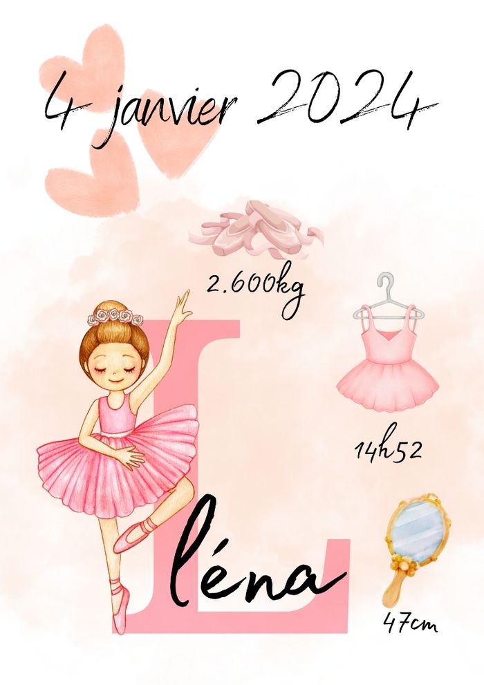 affiche naissance personnalisé - photo numéro 2