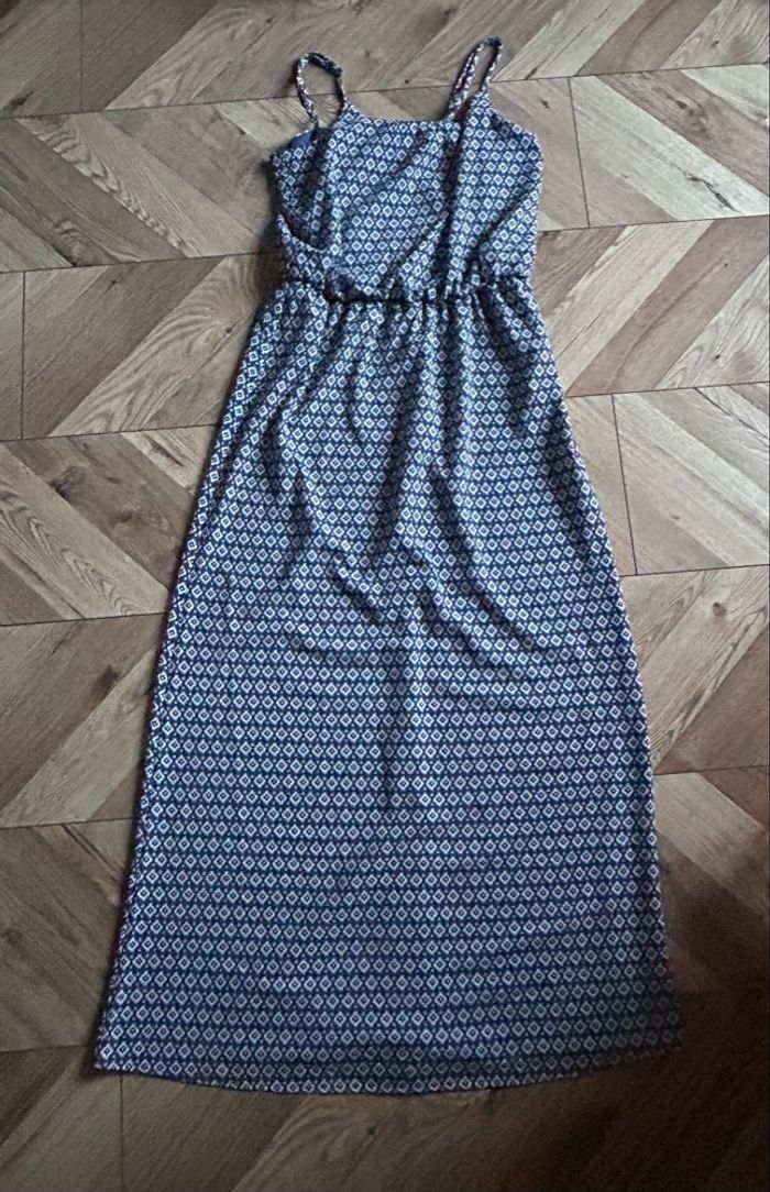 👗 Robe Longue d'Été ONLY – Imprimé Ethnique Bleu & Blanc - photo numéro 3