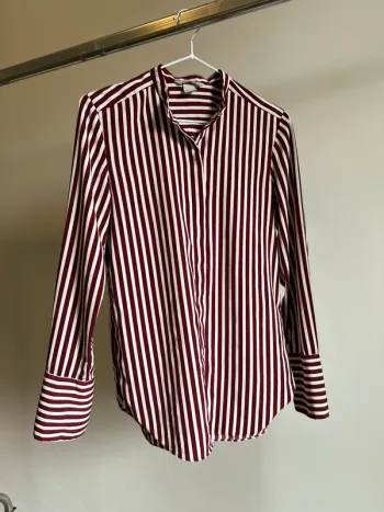 Camicia a righe collo alla coreana
