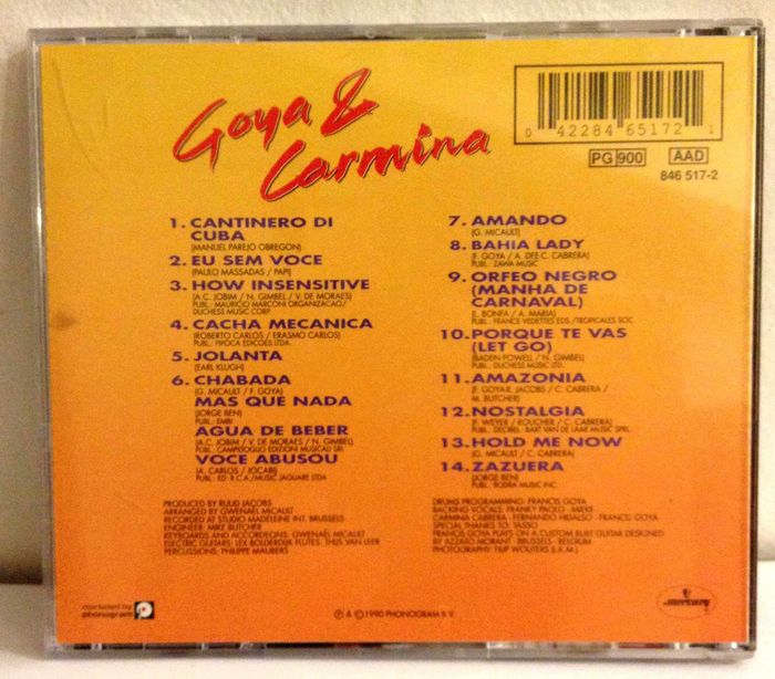 CD musique Goya et Carmina Bahia Lady - photo numéro 2