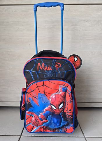 Sac primaire à roulettes spiderman personnalisé