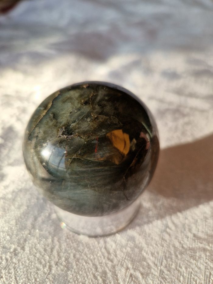 Sphère labradorite de Madagascar 238g neuve - photo numéro 5