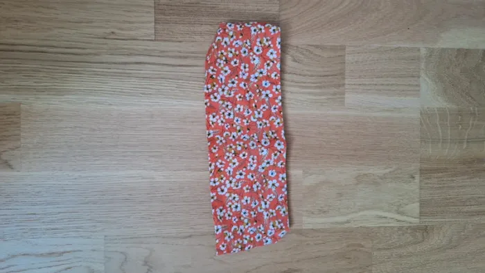 Bandeau cheveux en coton orange liberty - photo numéro 3