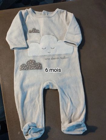 Pyjama velours Gémo 6 mois