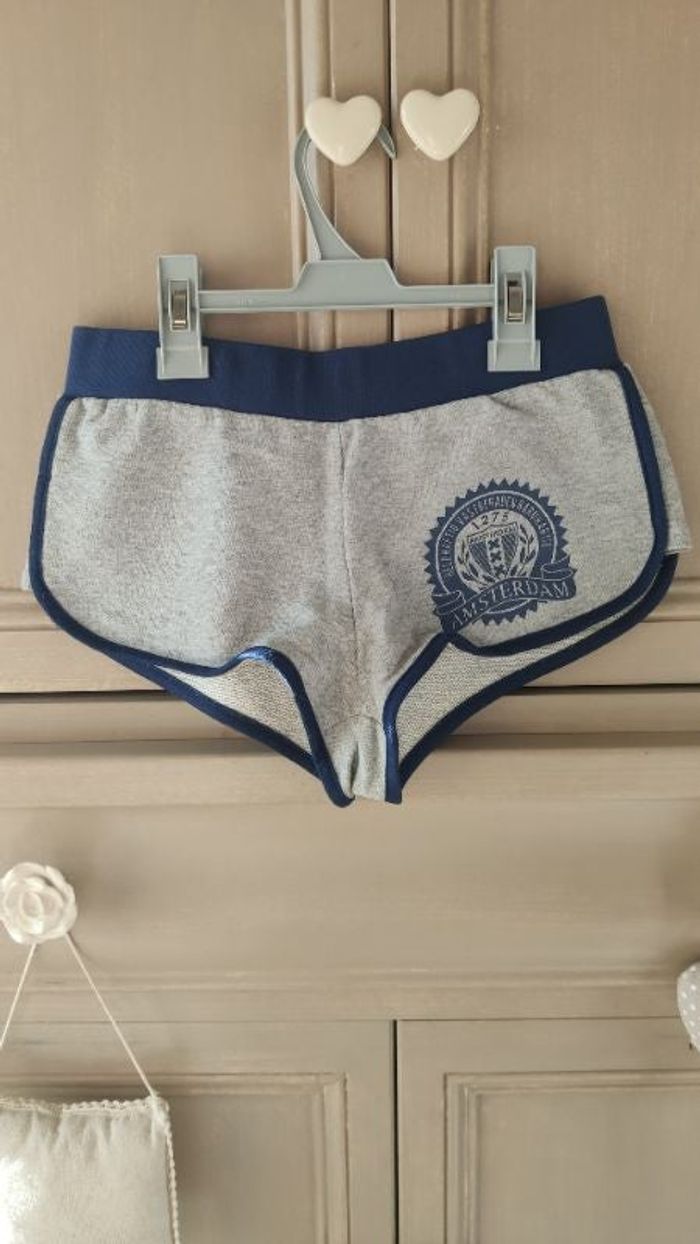 Short court coton epais gris/ marine taille 36