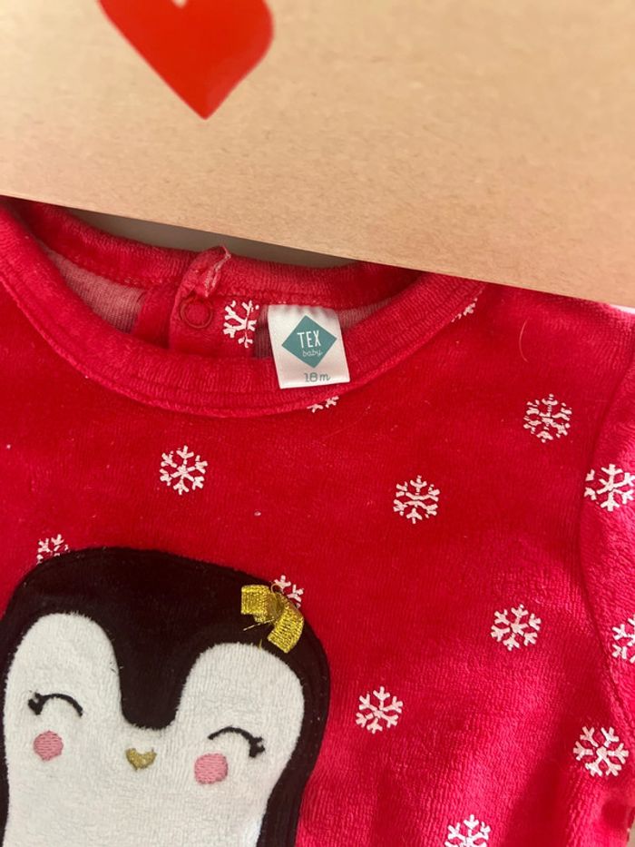 Pyjama Noël pingouin 18 mois Tex - photo numéro 3