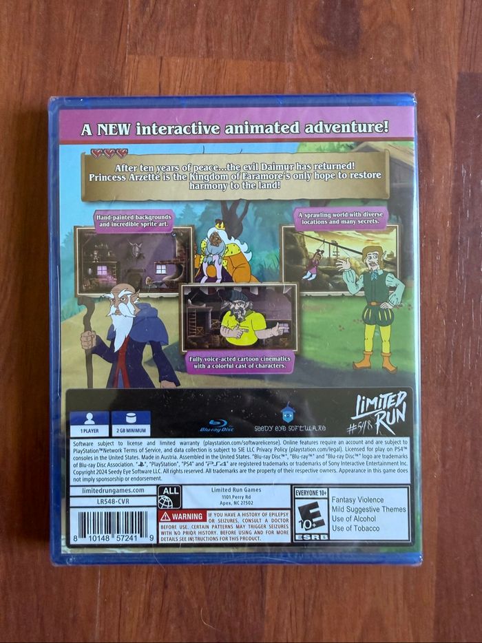 Arzette : The Jewels of Faramore Jeu Sony Playstation Ps4 / Ps5 NEUF sous blister Limited Run Games LRG #548 - photo numéro 2