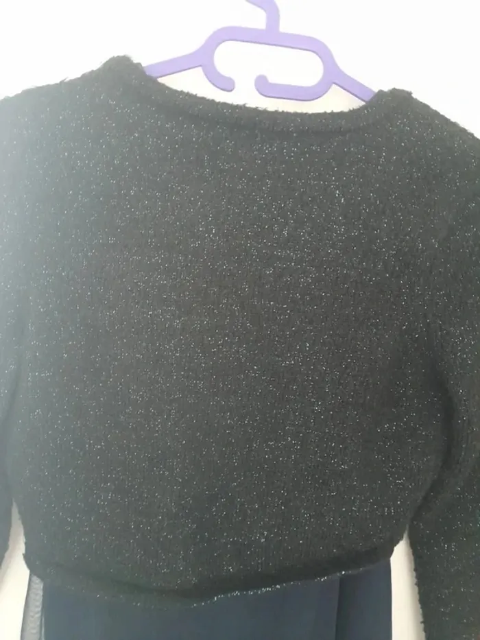 Ensemble robe sans manche et boléro manche effet paillette 14ans - photo numéro 12