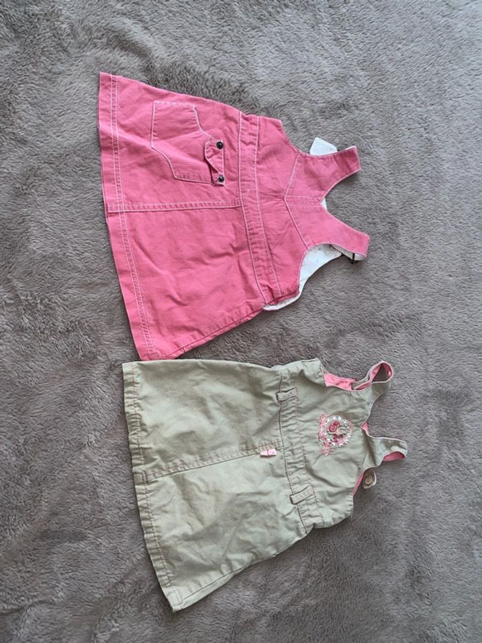 🌸lot deux robe salopette 6 mois - photo numéro 4