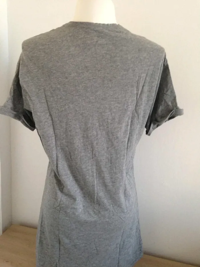 Thsirt long basic col rond manches courtes 38 Bershka - photo numéro 5
