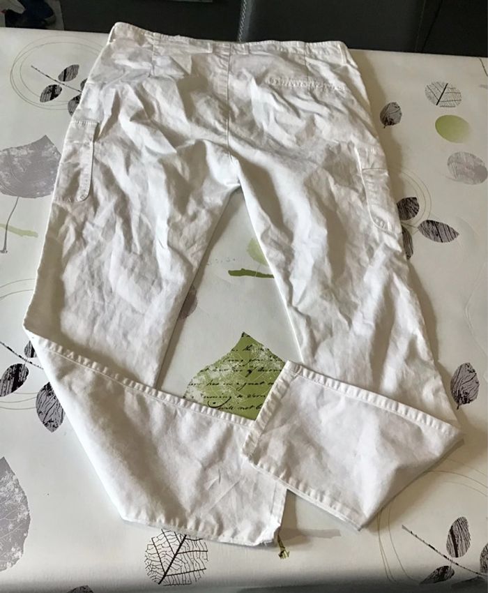 Pantalon blanc taille 46 marque Me&i en coton - photo numéro 5