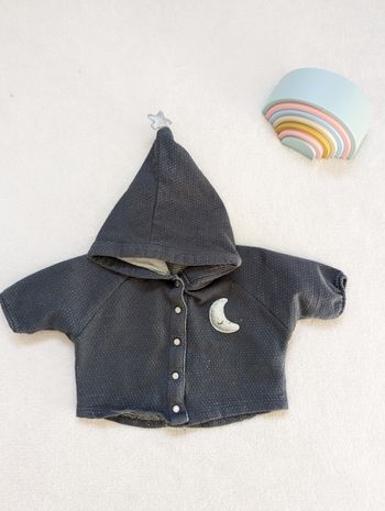 Gilet à capuche gris