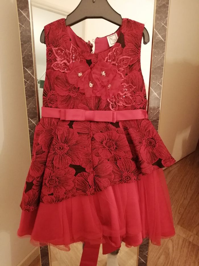 Magnifique robe de fête cérémonie Noël rouge
