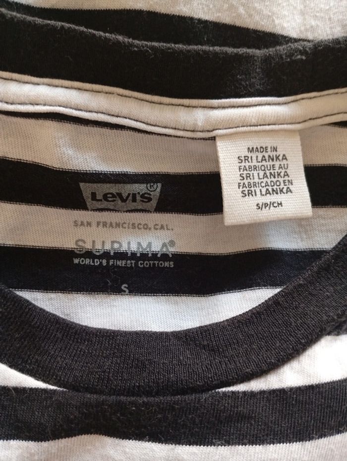 LEVI'S - tee-shirt à rayures taille S | vintage - photo numéro 3