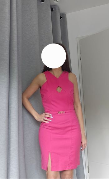 Neuve Robe droite rose fushia, taille 36, Morgan