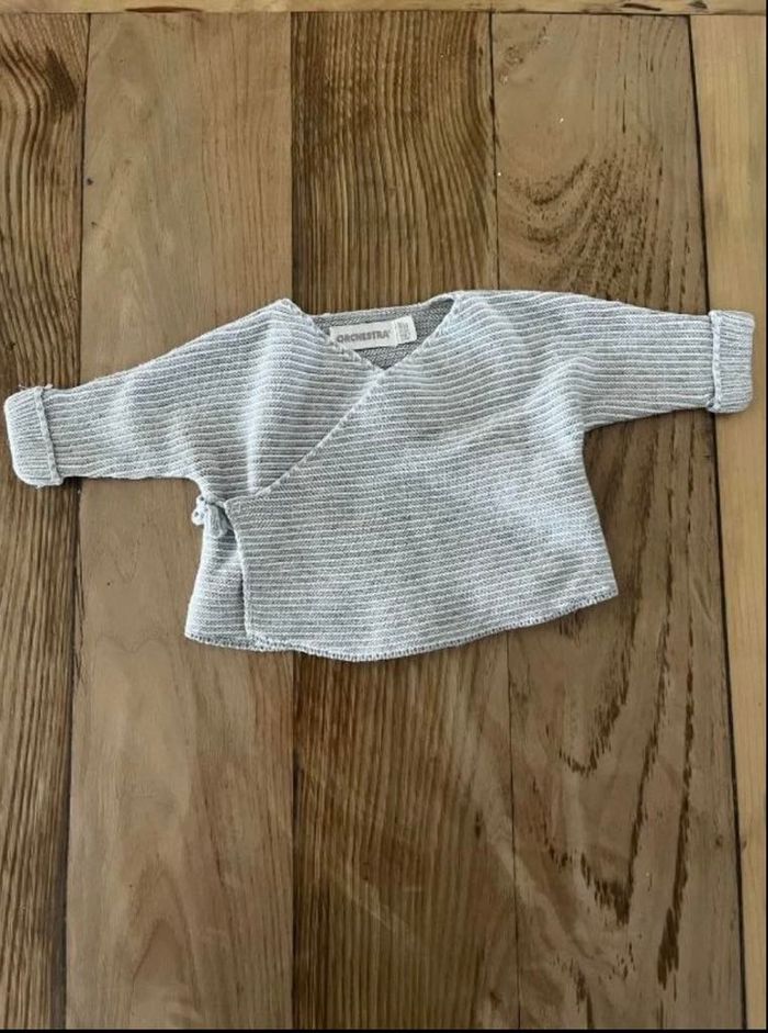 Brassière naissance Orchestra – gris et blanc