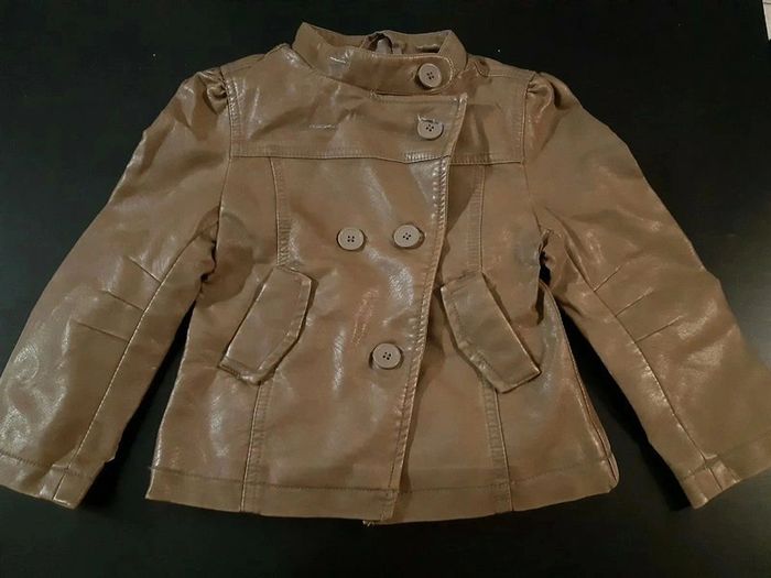 Veste faux cuir Verbaudet 3 ans marron