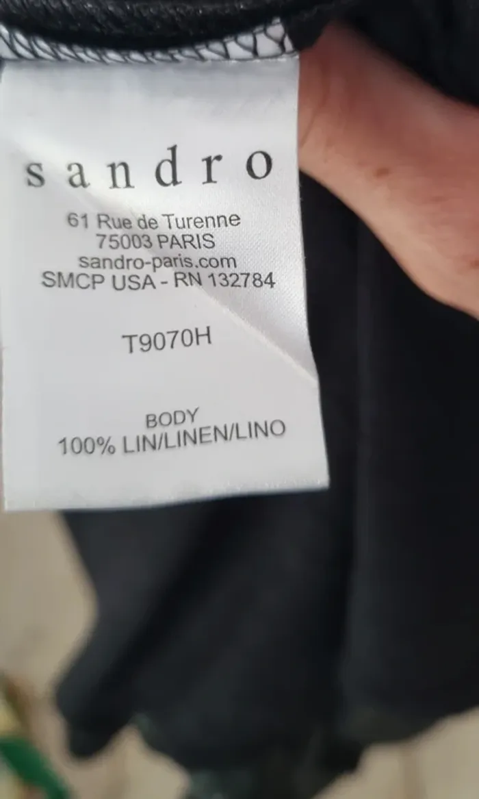 Tee-shirt sandro noir 38 lin - photo numéro 7