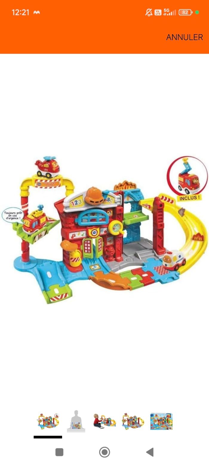 Tut tut bolide caserne des pompiers + véhicule - photo numéro 2